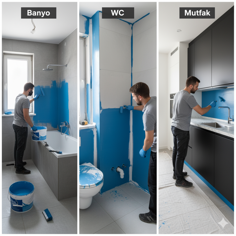 Islak Hacimler (WC, Banyo, Mutfak)